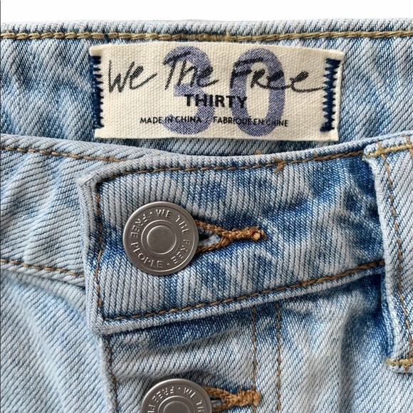 Nwt Free People Ripped Denim Mini Skirt Montauk - Picture 5 of 12